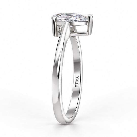 LUXURIANT 1 ct. IGI zertifizierter VS-EF Labor Diamant Ring in 950 Platin