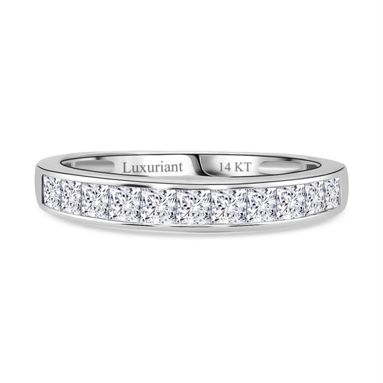 LUXURIANT DIAMOND - Lab Grown Diamant VS-EF SGL zertifiziert Ring 585 Weiß Gold (Größe 16.00) ca. 1.00 ct