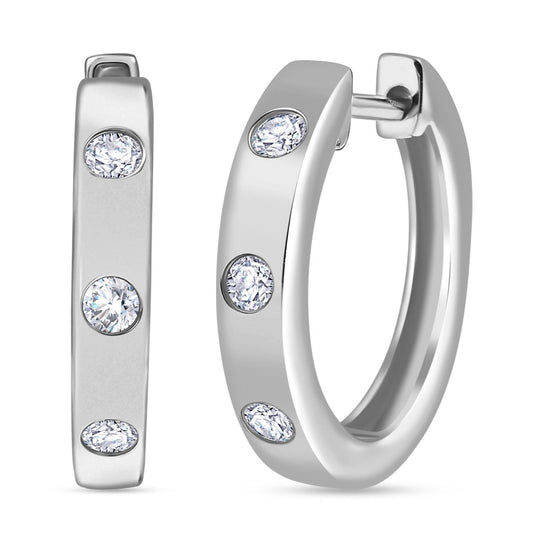 LUXURIANT DIAMOND - Lab Grown Diamant SI-GH Ohrringe 925 Silber 750 Gelbgold Vermeil ca. 0,33 ct.