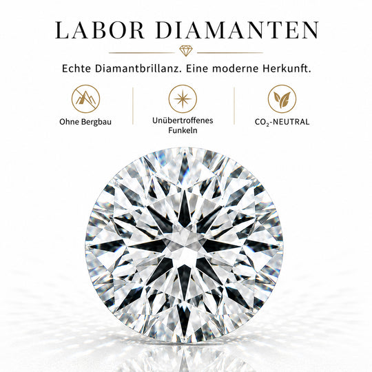 LUXURIANT DIAMOND - Lab Grown Diamant SI-GH Ring 925 Silber Gelbgold Vermeil (Größe 21.00) ca. 0.25 ct