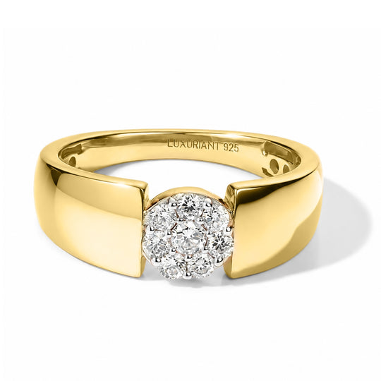 LUXURIANT DIAMOND - Lab Grown Diamant SI-GH Ring 925 Silber Platiniert (Größe 17.00) ca. 0.25 ct