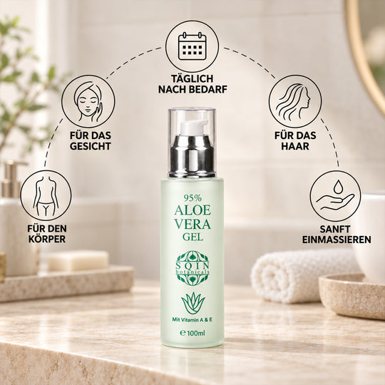 SQIN Botanicals Aloe-Vera-Gel mit Vitamin A und E, 100ml