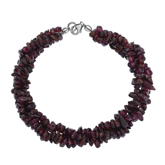 Rosenquarz Armband ca. 19 cm 925 Silber rhodiniert ca. 120.00 ct