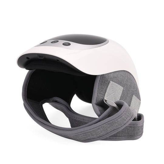 Elektrisches Knie-Massagegerät mit Heißkompressen - 3 Vibrationsmodi, 3 Heizstufen, 25 x 15 x 14 cm, Weiß