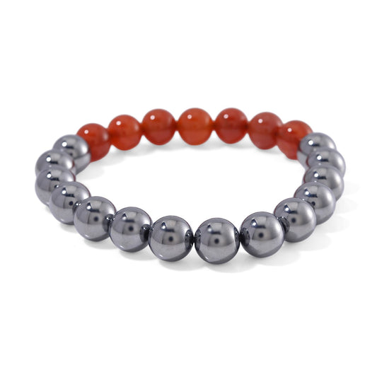 Terahertz, Orange Gefärbter Achat Armband Flexibel, ca. 140.00 ct