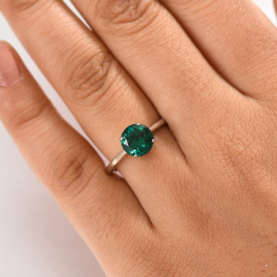 AAA Lab Grown Smaragd AGI zertifiziert Ring 417 Gold (Größe 19.00) ca. 2.10 ct
