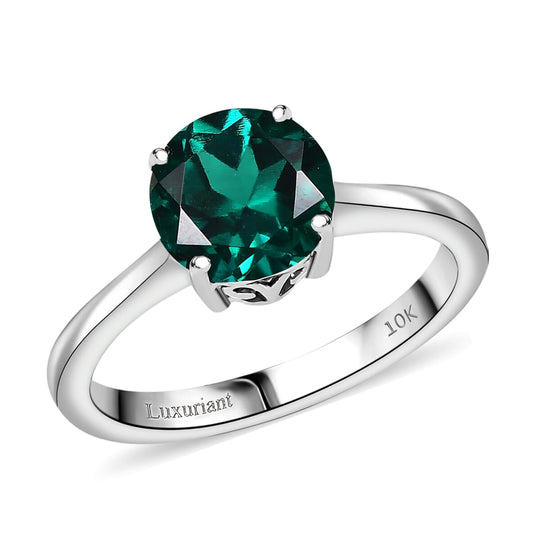 AAA Lab Grown Smaragd AGI zertifiziert Ring 417 Gold (Größe 19.00) ca. 2.10 ct