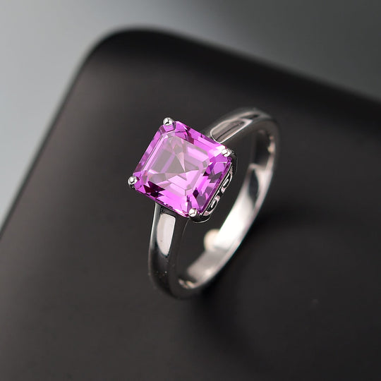AAA Lab Grown Farbwechsel-Saphir AGI zertifiziert Ring 417 Gold (Größe 16.50) ca. 2.50 ct