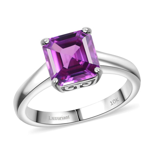 AAA Lab Grown Farbwechsel-Saphir AGI zertifiziert Ring 417 Gold (Größe 16.50) ca. 2.50 ct