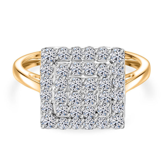 LUXURIANT 1 ct. SGL zertifizierter SI-GH Labor Diamant Ring in 375 Gold