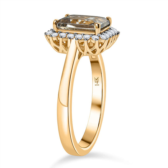 LUXORO AAA Turkizit, Weißer Diamant AGI zertifiziert Ring 585 Gold (Größe 18.00) ca. 3.24 ct