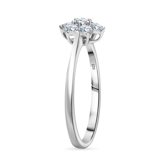 LUXURIANT DIAMOND - Lab Grown Diamant SI-GH SGL zertifiziert Ring 925 Silber Gelbgold Vermeil ca. 0.50 ct