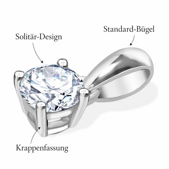 LUXURIANT SGL zertifizierter VS-EF Labor Diamant Anhänger in 950 Platin - 0,25 ct.
