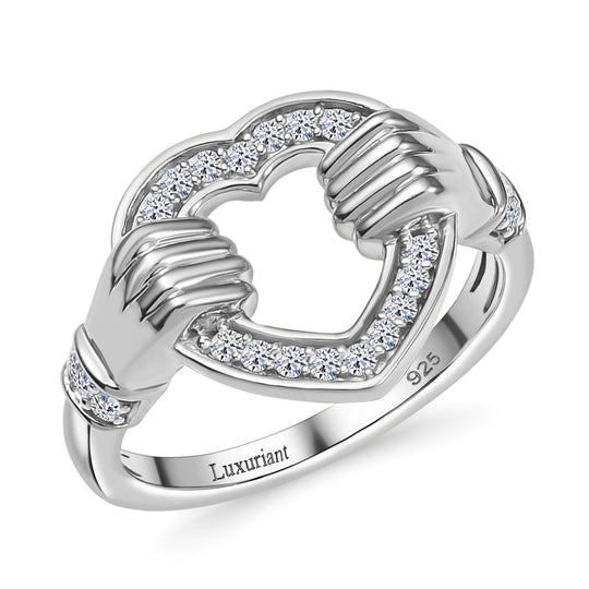 LUXURIANT DIAMOND - Lab Grown Diamant SI-GH Ring 925 Silber 750 Gelbgold Vermeil (Größe 21.00) ca. 0.25 ct
