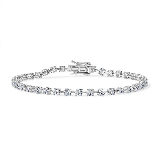 LUXURIANT DIAMOND - Lab Grown Diamant VS-EF IGI zertifiziert Armband ca. 19 cm 375 Gelb Gold ca. 4.00 ct