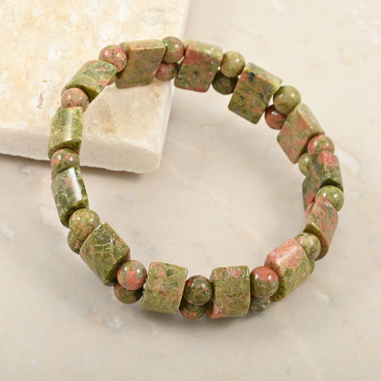 Regenbogen-Picasso Jaspis Armband, flexibel, ca. 142.50 ct
