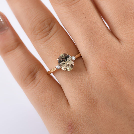 LUXORO AAA Turkizit, Weißer Diamant AGI zertifiziert Ring 585 Gold (Größe 17.00) ca. 2.10 ct