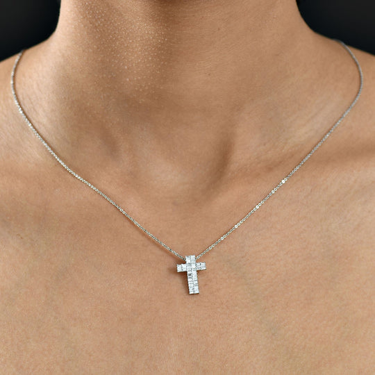 RHAPSODY IGI zertifizierter VS-EF Diamant Kreuz Anhänger in 950 Platin - 0,50 ct.