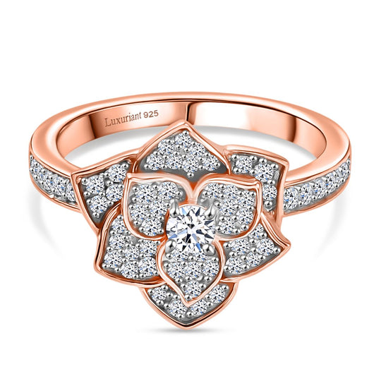 LUXURIANT DIAMOND - Lab Grown Diamant SI-GH Ring 925 Silber (Größe 19.00) ca. 0.50 ct