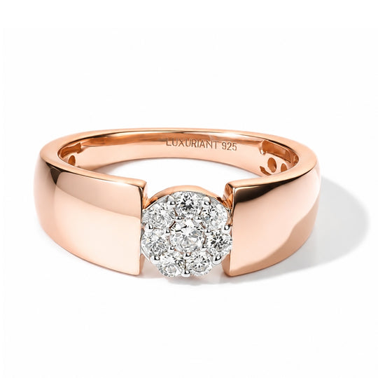 LUXURIANT DIAMOND - Lab Grown Diamant SI-GH Ring 925 Silber Platiniert (Größe 17.00) ca. 0.25 ct