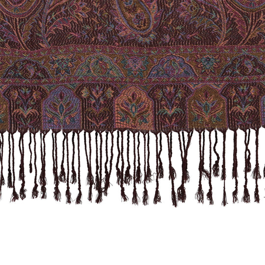 Schal mit Paisley-Muster und Fransen, Einheitsgröße, Braun