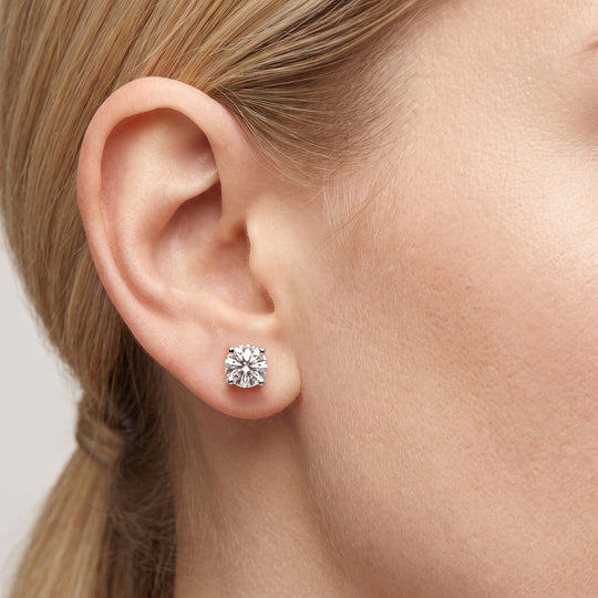 LUXURIANT 2 ct. IGI zertifizierte D-IF Labor Diamant Ohrringe in 950 Platin