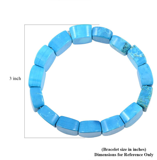Blauer Howlit Armband, flexibel (ca. 18 - 19 cm), ca. 192.45 ct