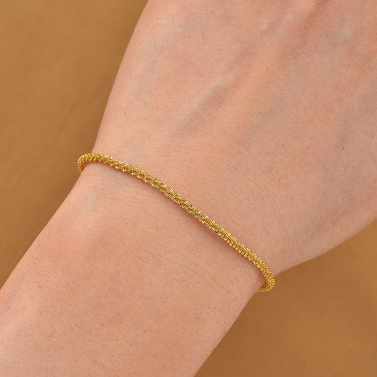 Funkel Armband, Messing Goldfarben ca. 19 cm