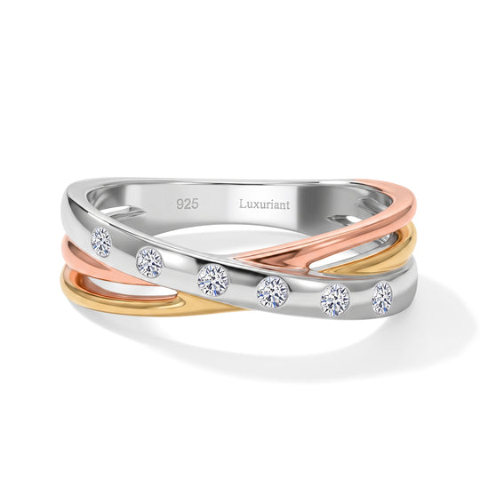 LUXURIANT DIAMOND - Lab Grown Diamant SI-GH Ring 925 Silber (Größe 20.00) ca. 0.15 ct