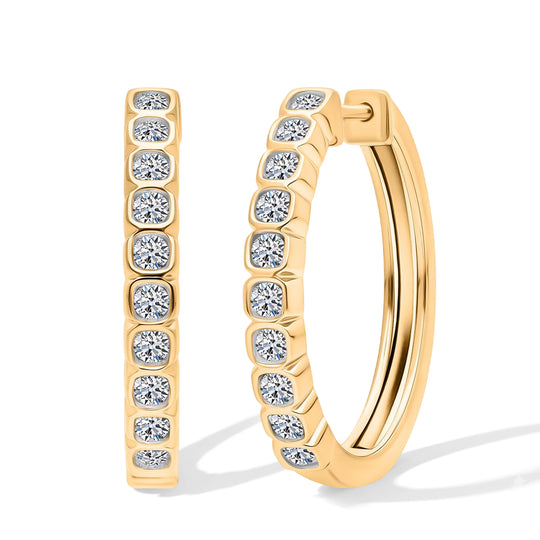 LUXURIANT DIAMOND - Lab Grown Diamant SI-GH SGL zertifiziert Ohrringe 925 Silber rhodiniert ca. 0.50 ct