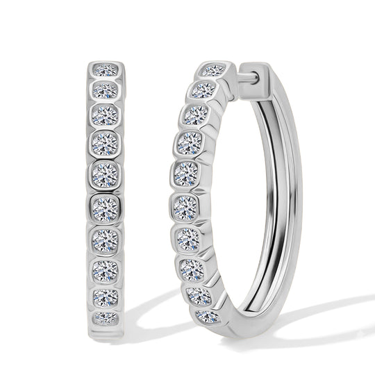LUXURIANT DIAMOND - Lab Grown Diamant SI-GH SGL zertifiziert Ohrringe 925 Silber rhodiniert ca. 0.50 ct