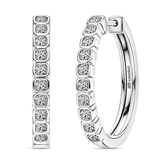 LUXURIANT DIAMOND - Lab Grown Diamant SI-GH Ohrringe 925 Silber 750 Gelbgold Vermeil ca. 0.50 ct