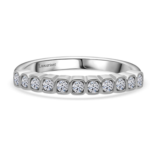 LUXURIANT DIAMOND - Lab Grown Diamant SI-GH Ring 925 Silber 750 Roségold Vermeil (Größe 19.00) ca. 0.25 ct