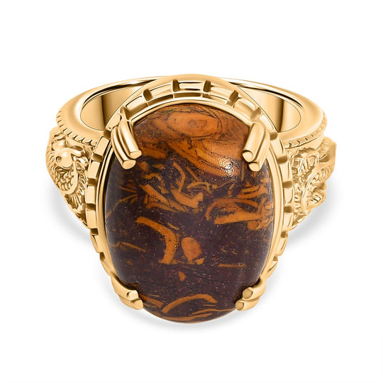 EVER TRUE - Skript Stein Ring Messing (Größe 19.00) ca. 11.35 ct