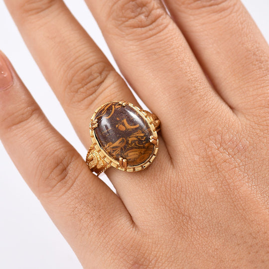 EVER TRUE - Skript Stein Ring Messing (Größe 19.00) ca. 11.35 ct