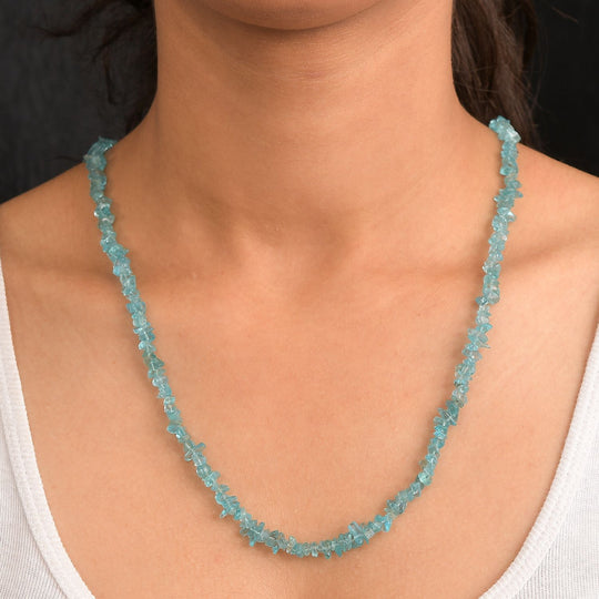 Betroka Blauer Apatit Kette 70 cm ca. 160.00 ct