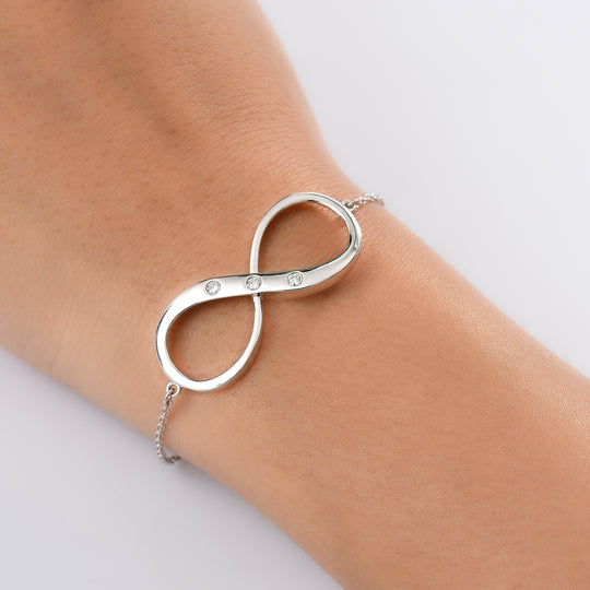 LUXURIANT DIAMOND - Lab Grown Diamant SI-GH Armband ca. 19 cm 925 Silber Rhodiniert ca. 0.15 ct