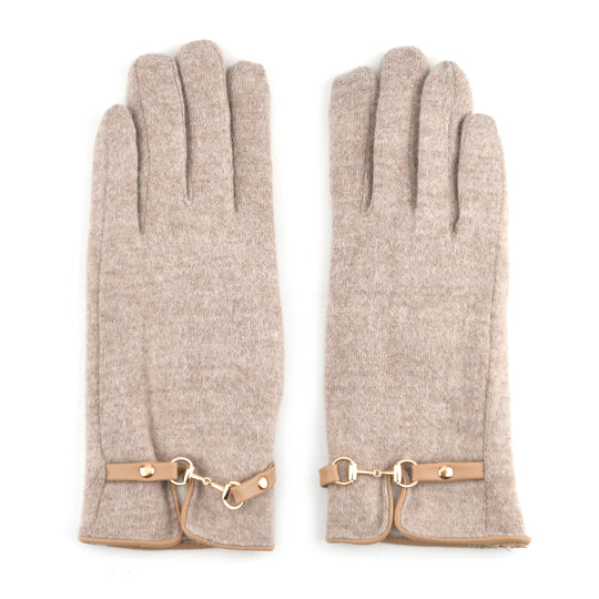 Kaschmir-Handschuhe mit Touchscreen-Funktion, Karomuster, Onesize, Blau