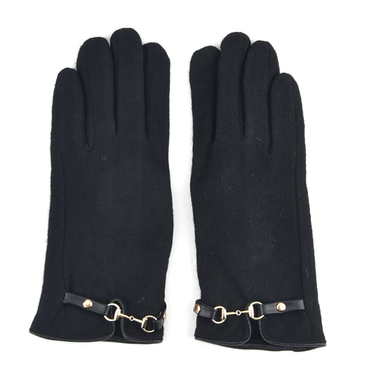 Kaschmir-Handschuhe mit Touchscreen-Funktion, Karomuster, Onesize, Blau