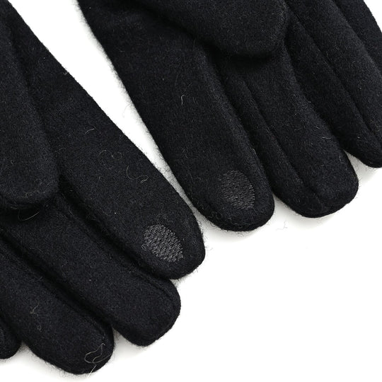 Kaschmir-Handschuhe mit Kunstfellbesatz und Touchscreen-Funktion, One Size, Grau