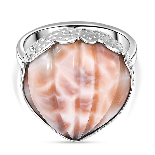 Djoy AA Natrolith Ring 925 Silber rhodiniert (Größe 20.00) ca. 13.13 ct