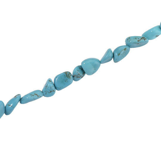 Blauer Howlit Halskette, ca. 45 cm+ 5 cm extender, Reiner Edelstahl ca. 157,50 ct.
