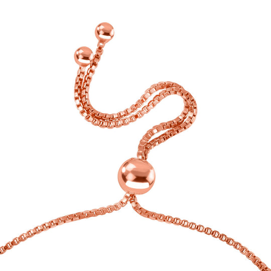 D’joy 100 Facetten Moissanit Armband ca. 19 cm 925 Silber 750 Roségold Vermeil ca. 3.38 ct