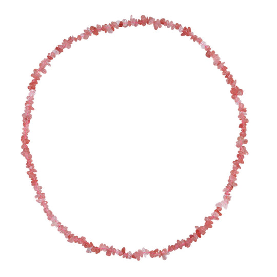 Kirsche Quarz Kette 76 cm ca. 320.00 ct