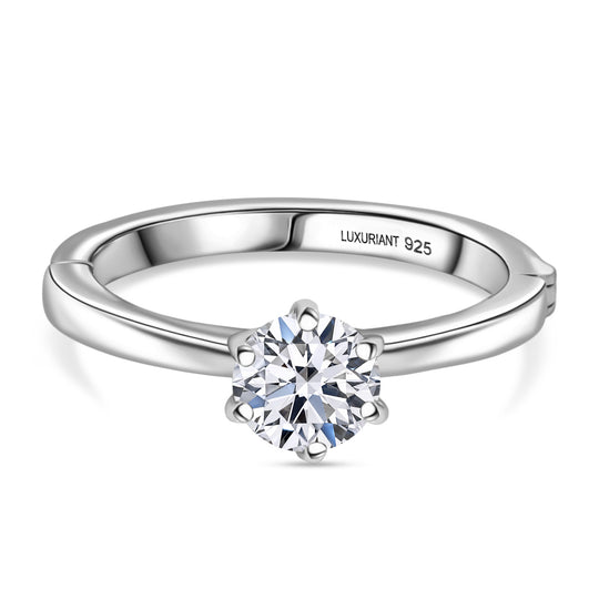 LUXURIANT DIAMOND - Lab Grown Diamant SI-GH SGL zertifiziert Ring 925 Silber rhodiniert (Größe 18.00) ca. 1.00 ct