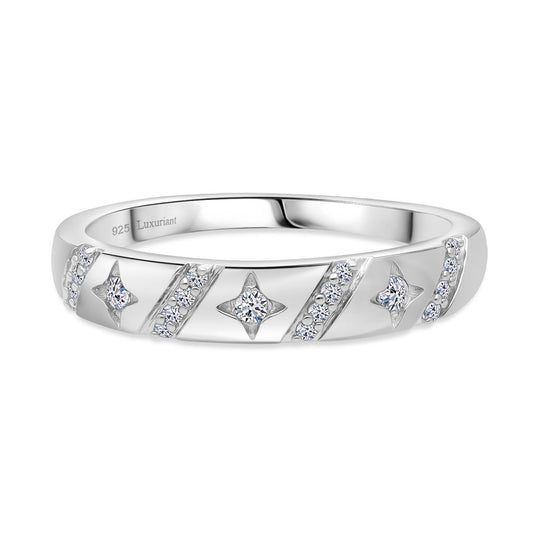LUXURIANT DIAMOND -Lab Grown Diamant SI-GH Ring 925 Silber rhodiniert (Größe 18.00) ca. 0.15 ct