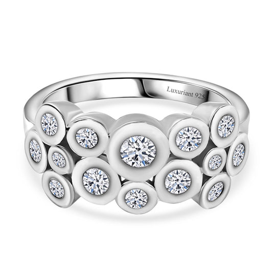 LUXURIANT DIAMOND - Lab Grown Diamant SI Ring 925 Silber 750 Gelbgold Vermeil (Größe 17.00) (10-15 Werktage Lieferzeit) ca. 1.00 ct