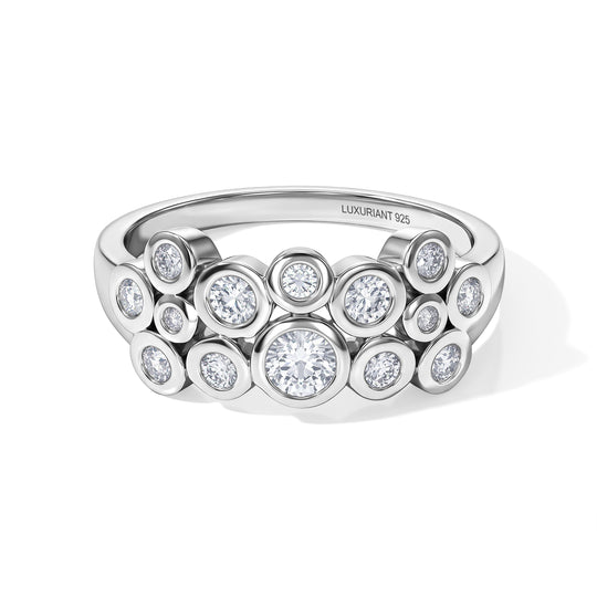 LUXURIANT DIAMOND - Lab Grown Diamant SI Ring 925 Silber rhodiniert (Größe 20.00) (10-15 Werktage Lieferzeit) ca. 1.00 ct