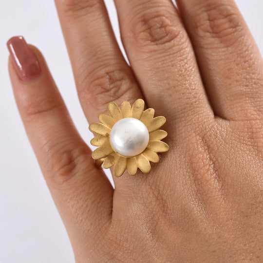 EVER TRUE Süßwasser Perle (10.5-11 mm) Ring Nickelfreies Messing 6.96 ct