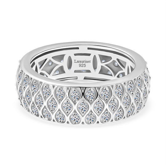 LUXURIANT 1 ct. SGL zertifizierter SI-GH Labor Diamant Ring, 925 Silber 750 Gelbgold Vermeil